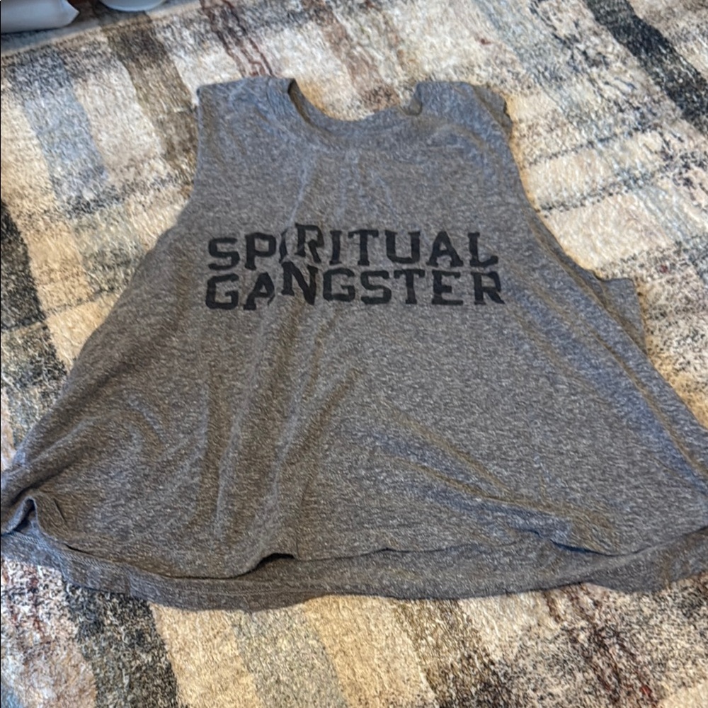 Spiritual Gangster Charcoal Sleeveless Top